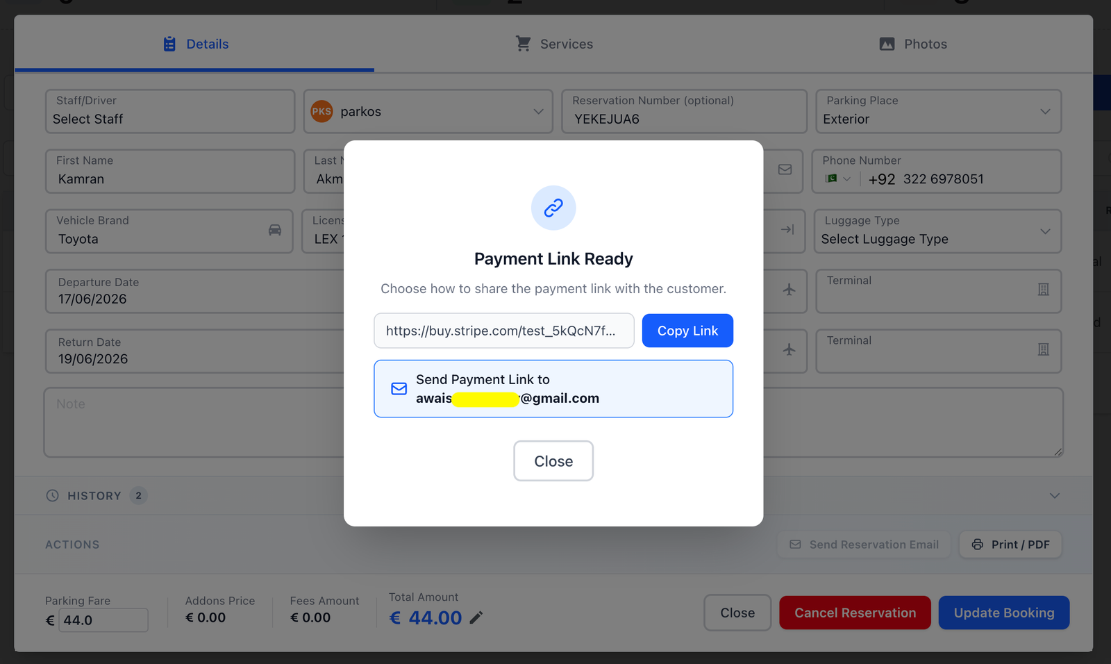 Lien de paiement